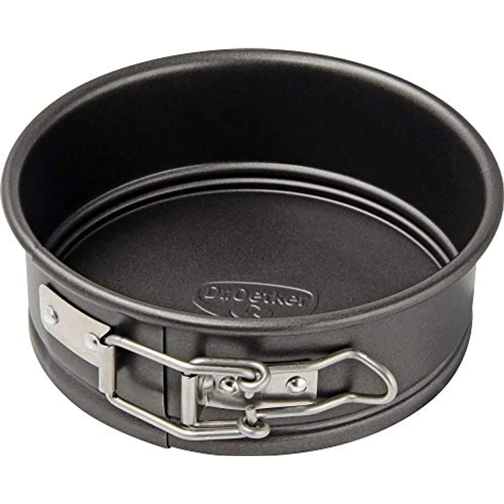 Dr. Oetker Springform Ø 12 cm, kleine Kuchenform mit Flachboden, runde Backform aus Stahl mit Antihaftbeschichtung (Farbe: schwarz), Menge: 1 Stück – Bild 4