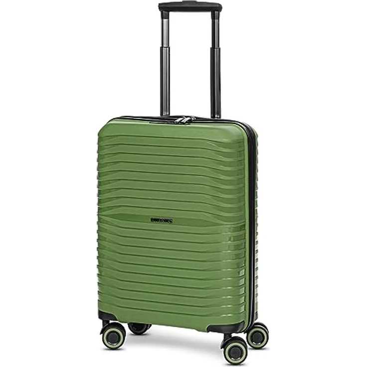 Stratic Shine Handgepäck Koffer & Trolley | Ausgestattet mit 4 360° drehbare Rollen, arretierbarer Griff, Kreuzpackgurt und Raumteiler | 37 cm x 19 cm x 55 cm - 2.4kg – Bild 1