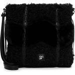 SURI FREY SFY Resy Umhängetasche, Animal-Design mit Logo-Patch, schwarze Feinsynthetik