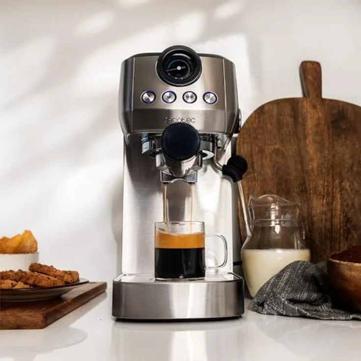 Cecotec Cafetera espresso Power Espresso 20 Steel Pro, Espressomaschine mit 20-bar-Druckpumpe, Edelstahl – Bild 5