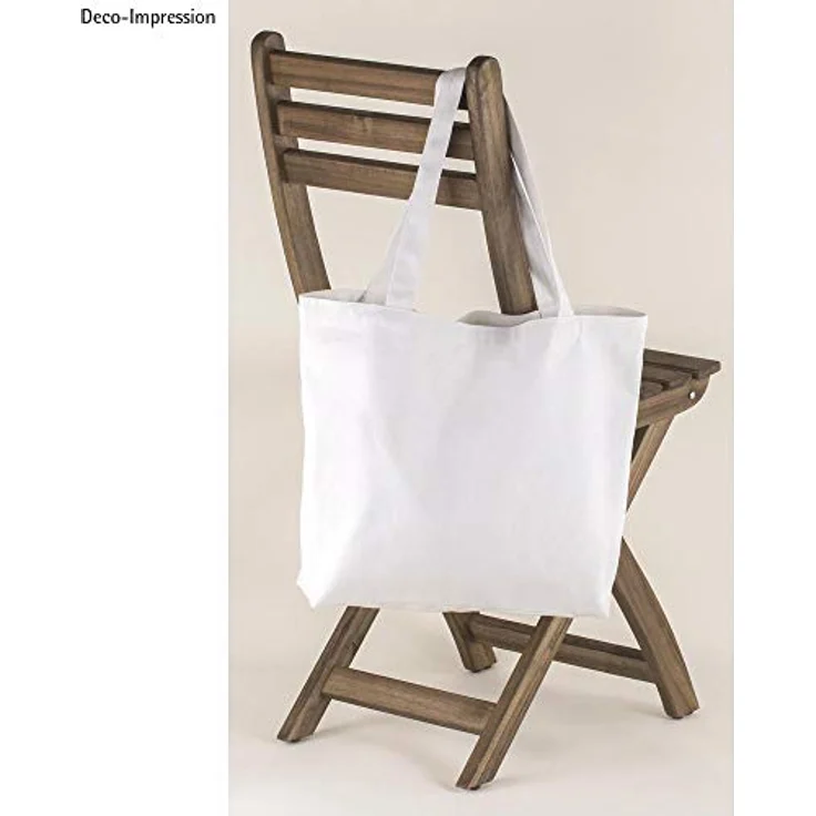 Rayher Basic Shopper, Einkaufstasche in Weiß, 46x35cm, 330g/m² – Bild 5