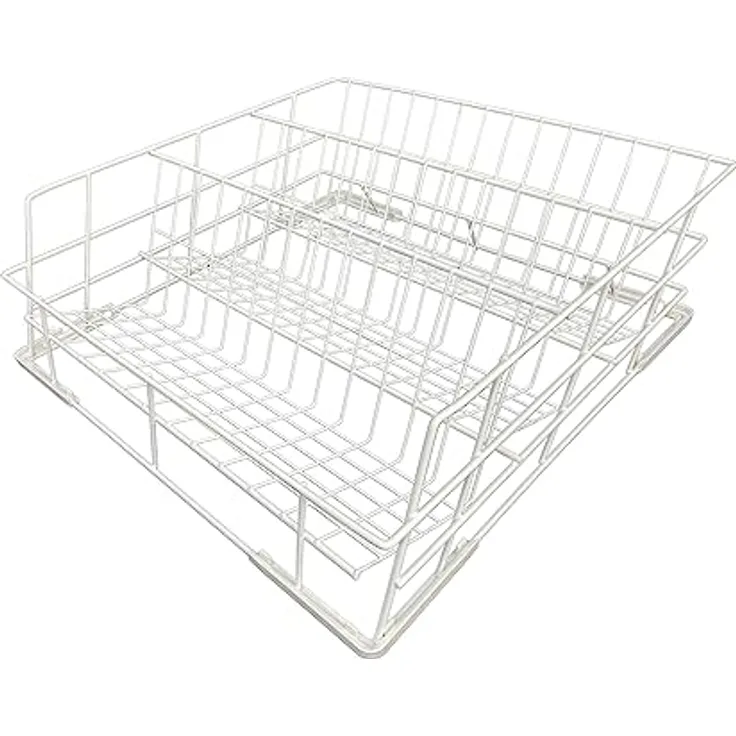 Morleos Spülkorb Drahtgitterkorb 500x500 mm, 3 Reihen für Gläser und Tassen, rostschutzbeschichtet, geeignet für Gastronomiespülmaschinen
