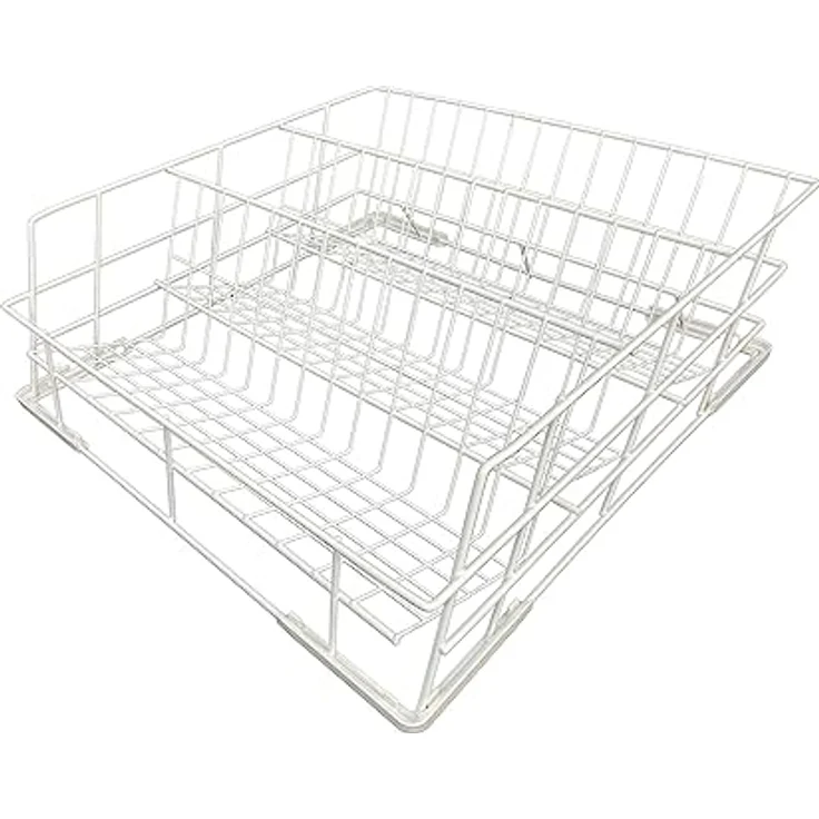 Morleos Spülkorb Drahtgitterkorb 500x500 mm, 3 Reihen für Gläser und Tassen, rostschutzbeschichtet, geeignet für Gastronomiespülmaschinen – Bild 1