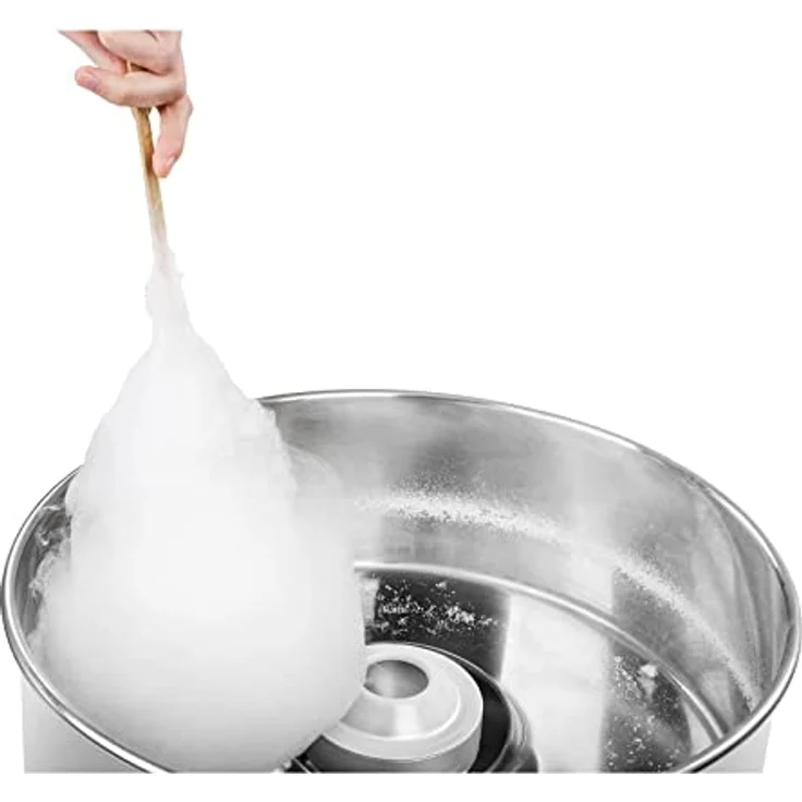 Royal Catering RCZC-1200E Zuckerwattemaschine Cotton Candy Machine mit Wagen und Spuckschutz (Ø 52 cm, 1.200 W, 1 Einheit / 60 s, inkl. Zubehör) Pink – Bild 4