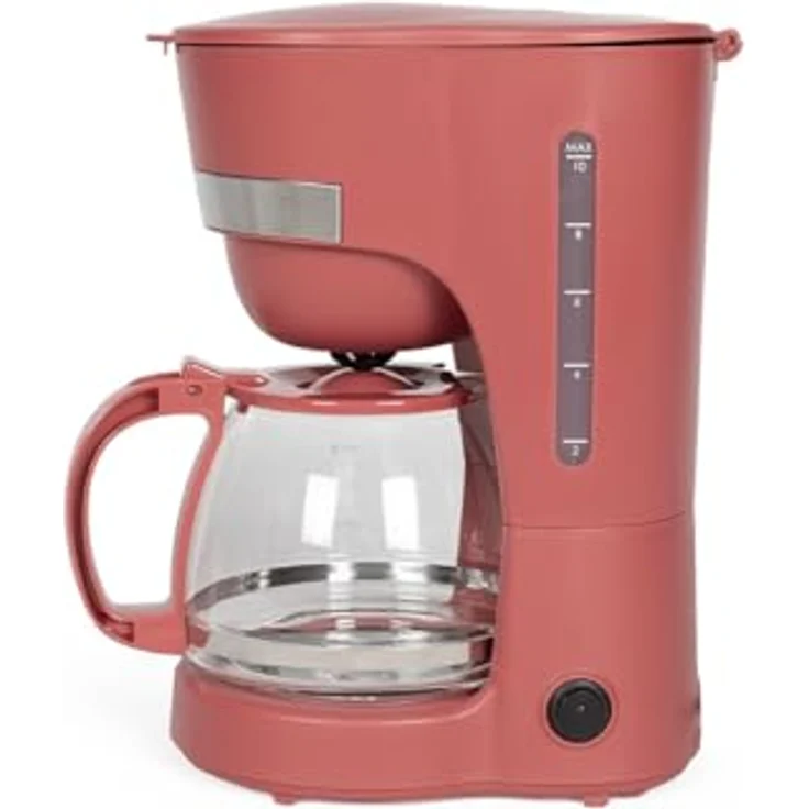 LIVOO DOD200RC, Kaffeemaschine mit Permanentfilter für 12 Tassen, rot, 750 W, Anti-Tropf-System, Warmhaltefunktion – Bild 2