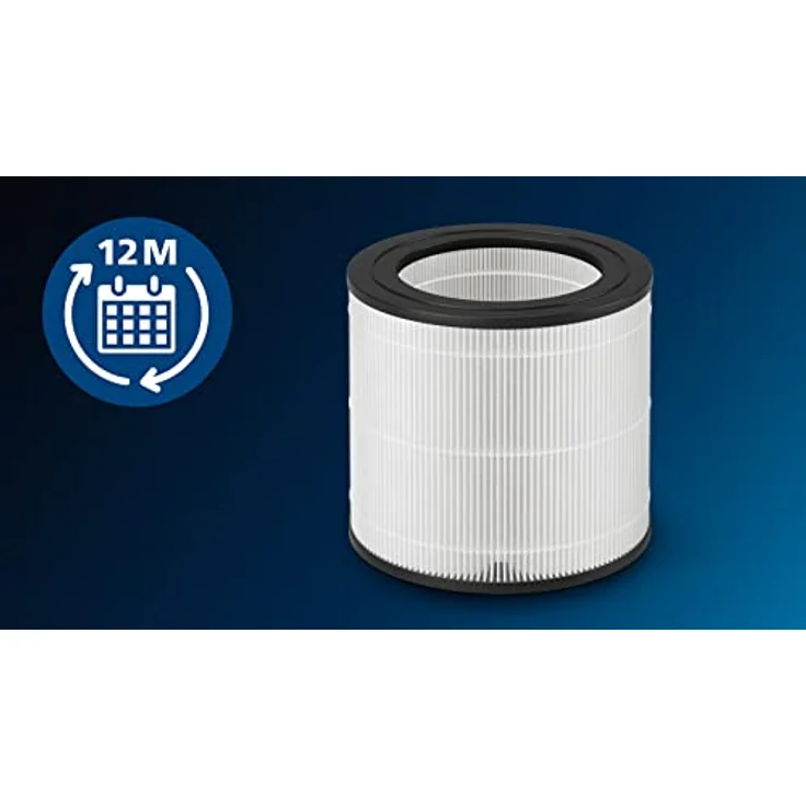 Versuni Philips Original-Ersatzfilter für Luftreiniger AC0650 und AC0651/10, NanoProtect HEPA, 12 Monate, Lebenszeitanzeige, Schwarz/Weiß – Bild 4
