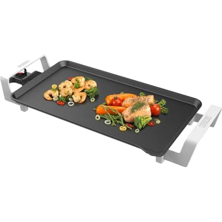 Bourgini Elementi Multiplacca, Tischgrill mit antihaftbeschichteter Oberfläche, 2500 Watt Leistung, anthrazit – Bild 2