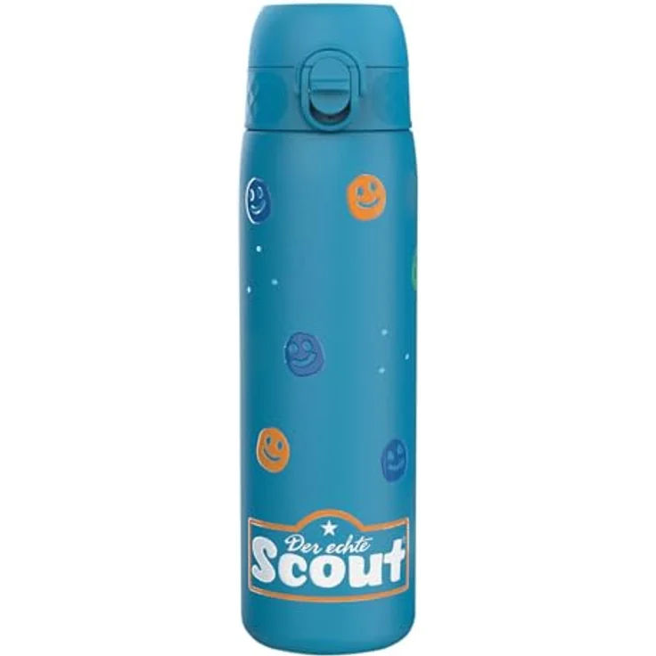 Scout Edelstahl-Trinkflasche Smileys, 0,5 Liter, rostfrei und umweltfreundlich, auslaufsicher – Bild 2