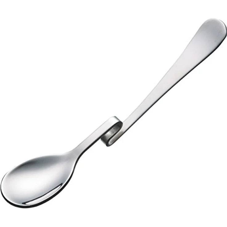 KitchenCraft Marmeladenlöffel, für Marmelade, Sirup und Melasse, Anti-Rutsch Knick zum Einhängen, Edelstahl, 15 cm – Bild 1