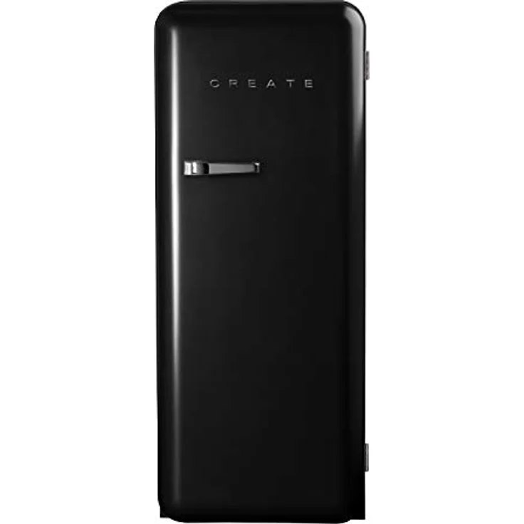 CREATE Retro Fridge 150 Silver, Kühlschrank mit Gefrierfach 281L in Schwarz, 3 Ablagen, Temperaturregelung, 150cm Höhe, niedriger Energieverbrauch – Bild 3
