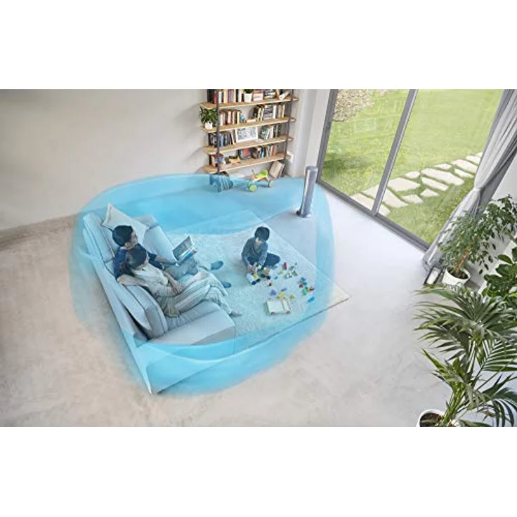 De'Longhi HFX85W20C Heizlüfter, Luftreiniger und Ventilator, 3-in-1-Produkt, LED-Display, 2000 W, für 60 Kubikmeter, Kunststoff – Bild 4