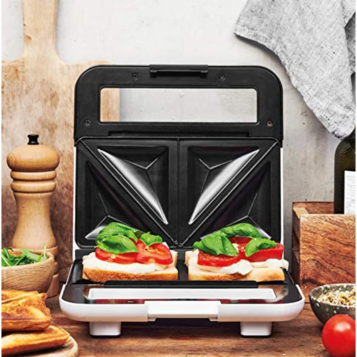 GASTROBACK weiß-schwarz 42443 Design Sandwichmaker, 750 Watt, antihaftbeschichtete Toastplatten, klein-kompakt – Bild 2