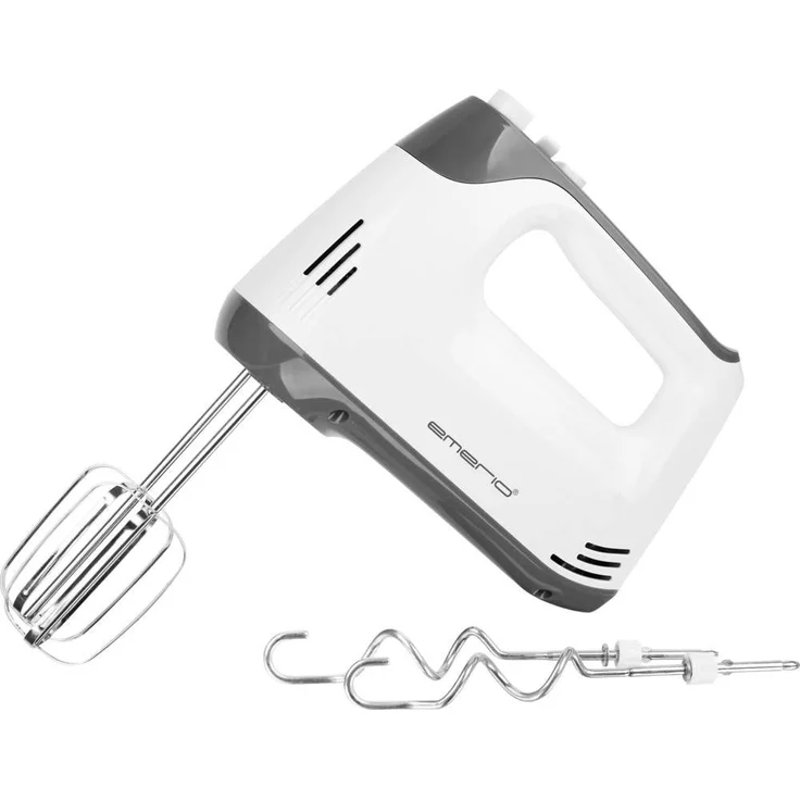 Emerio Handmixer HM-130365, Handmixer mit 5 Geschwindigkeiten und Turbotaste, extra langen Schneebesen und Knethaken – Bild 1