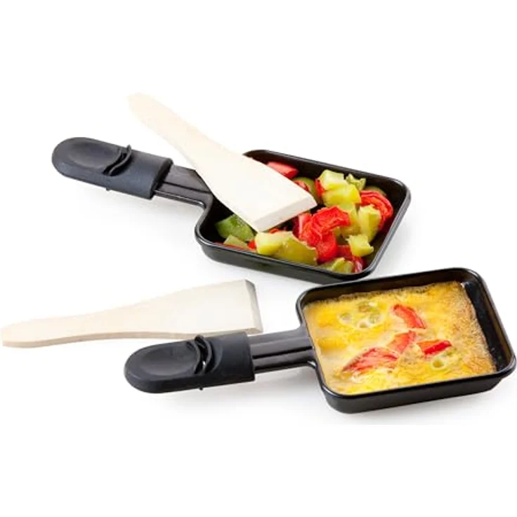 Domo DO9186G Raclette Steingrill, Stein, Schwarz-Silber – Bild 5