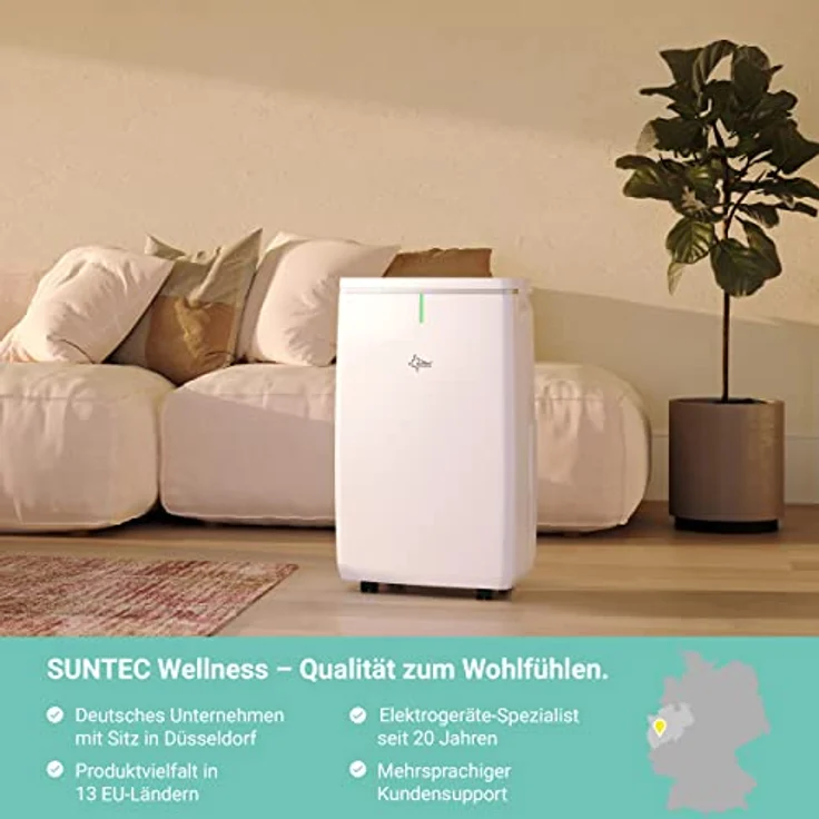 SUNTEC Dryfix 20 Lumio Luftentfeuchter für Räume bis 150 M³ (ca 65 m2) | Raumentfeuchter mit 20 l-Tag Entfeuchtung | Luftentfeuchter elektrisch inkl. Luftreiniger Funktion + mobile Wäschetrocknung – Bild 4