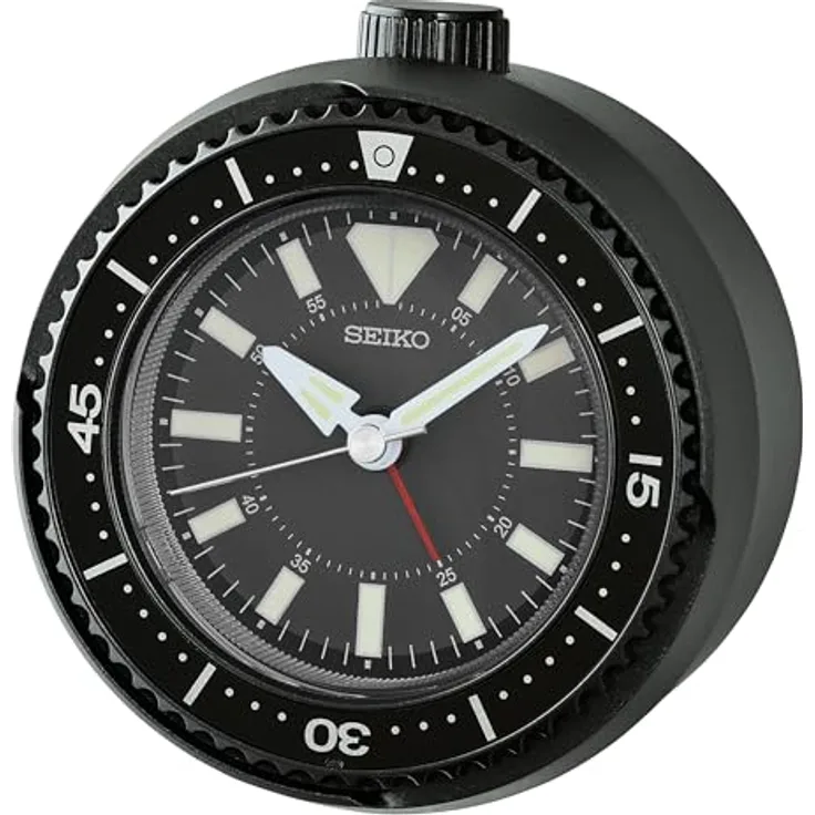 Seiko Wecker QHE207K, Schwarz, mit Beep-Alarm, Snooze-Funktion und leiser Sekunde