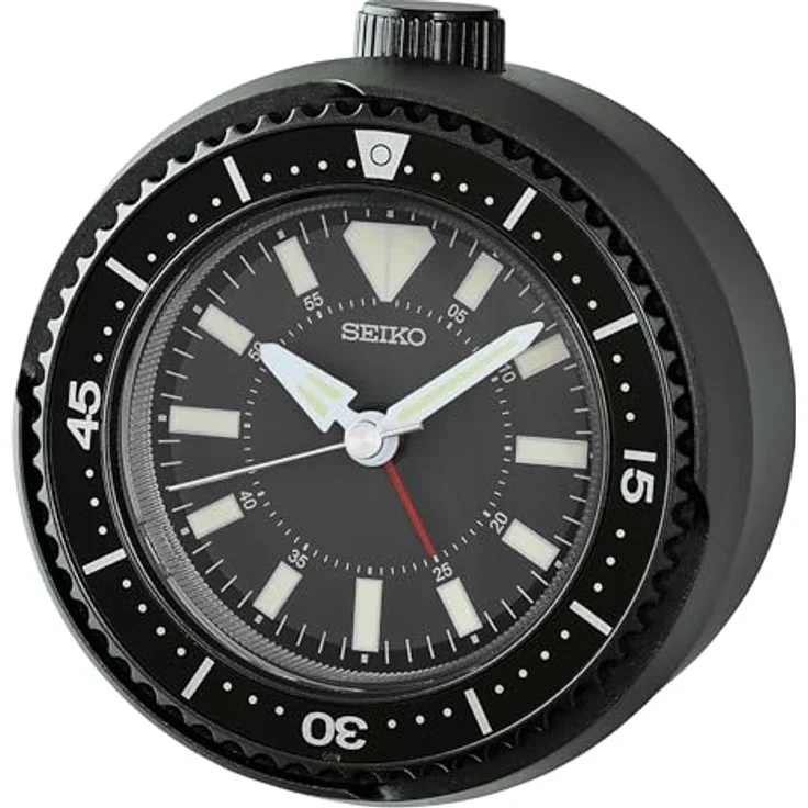 Seiko Wecker QHE207K, Schwarz, mit Beep-Alarm, Snooze-Funktion und leiser Sekunde
