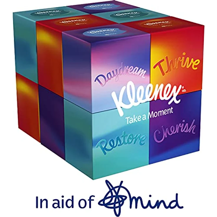 Kleenex Kosmetiktücher-Boxen, für den täglichen Gebrauch, 3-lagig, Collection Würfel, 12 x 48 Tücher – Bild 2