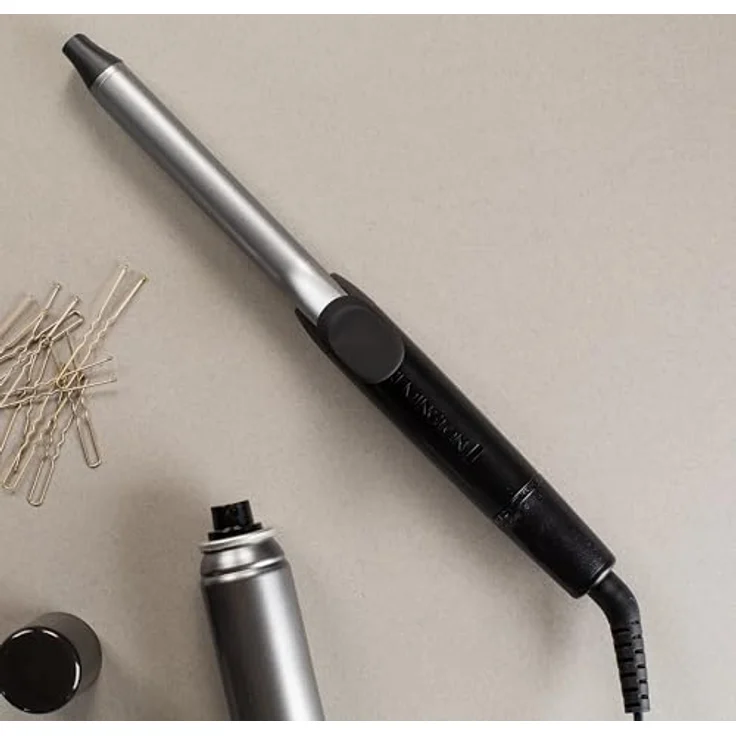 Remington Lockenstab Pro Spiral Curl CI5519 mit Klemme antistatische Keramik-Turmalin-Beschichtung, 8 Temperatureinstellungen, schwarz – Bild 2