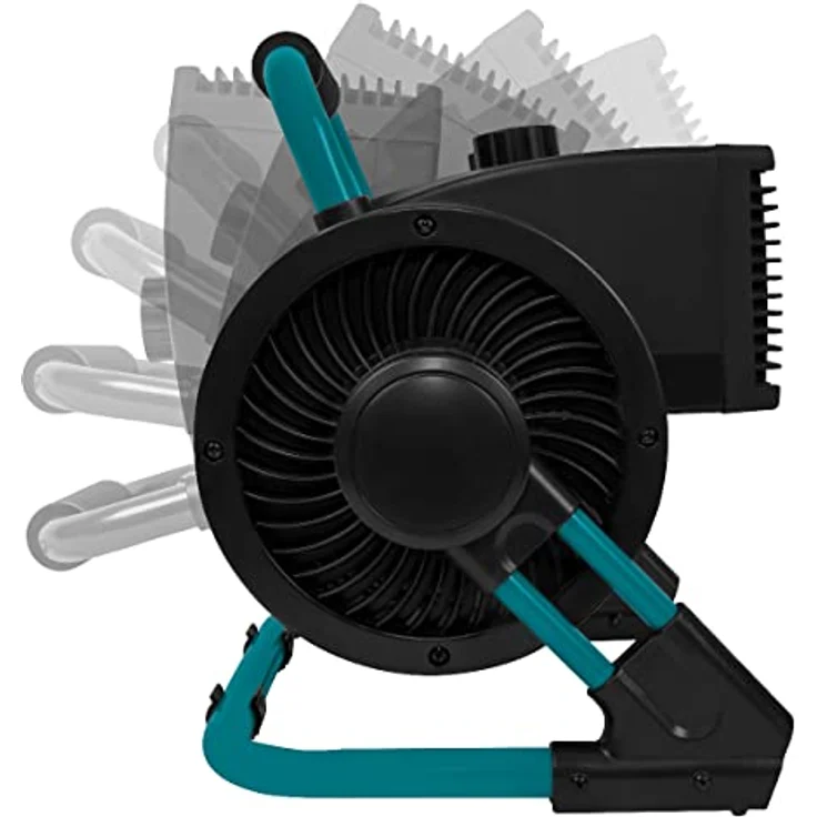 VONROC Pro Elektrische Heizung, Heizlüfter für Garagen & Werkstätten, 1350W/2000W, Keramik, 2 Heizstufen, Kühlgebläse, Thermostat, 90° Neigungsfunktion für Räume bis 20m² – Bild 4