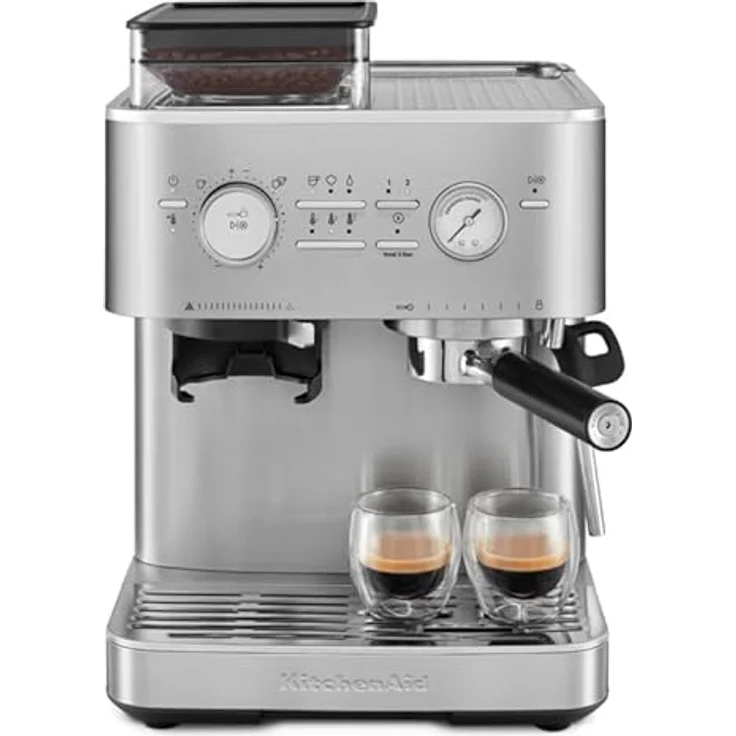 KitchenAid Kaffeehalbautomat 5KES6551 mit leistungsstarker 15-bar Pumpe, Stahlmahlwerk und PID-Temperaturregelung – Bild 4