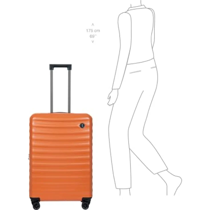 Bric's Nausicaa 4 Rollen Trolley M, 69.5 cm mit Dehnfalte, orange, 100% Polycarbonat – Bild 7