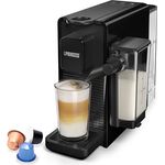 PRINCESS 249455 Capsule and Latte Pro, Kapselmaschine mit 20 bar Pumpe, kompatibel mit Nespresso-Kapseln, automatischem Milchsystem und 0,8L Wassertank