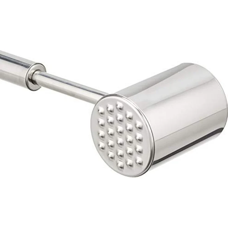 GRÄWE Fleischhammer aus Edelstahl, doppelseitig, Fleischklopfer mit Zwei Bearbeitungsflächen inkl. glatter und genoppter Fläche, 28 cm – Bild 3