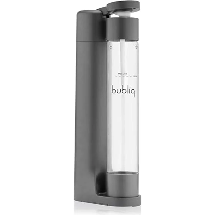 bubliq Wassersprudler, Matt grau, mit 1 l Flasche, minimalistisches Design, sparkle anything – Bild 1