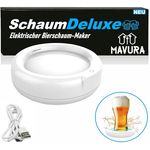 SchaumDeluxe Elektrischer Bieraufschäumer Bier Aufschäumer, Ultraschall Biersprudler Getränke Untersetzer, auch als Milchaufschäumer/Milchschäumer geeignet