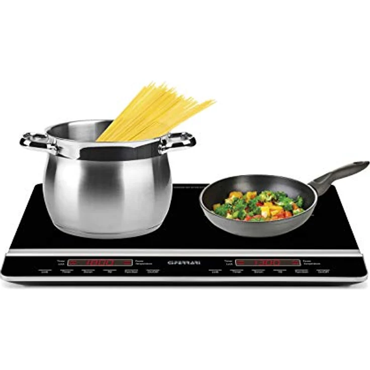 G3 Ferrari G10138 Doppel-Induktionsplatte "Dinamiko Duo", 3100 W, gehärtetes Glas, super dünn, schwarz – Bild 2