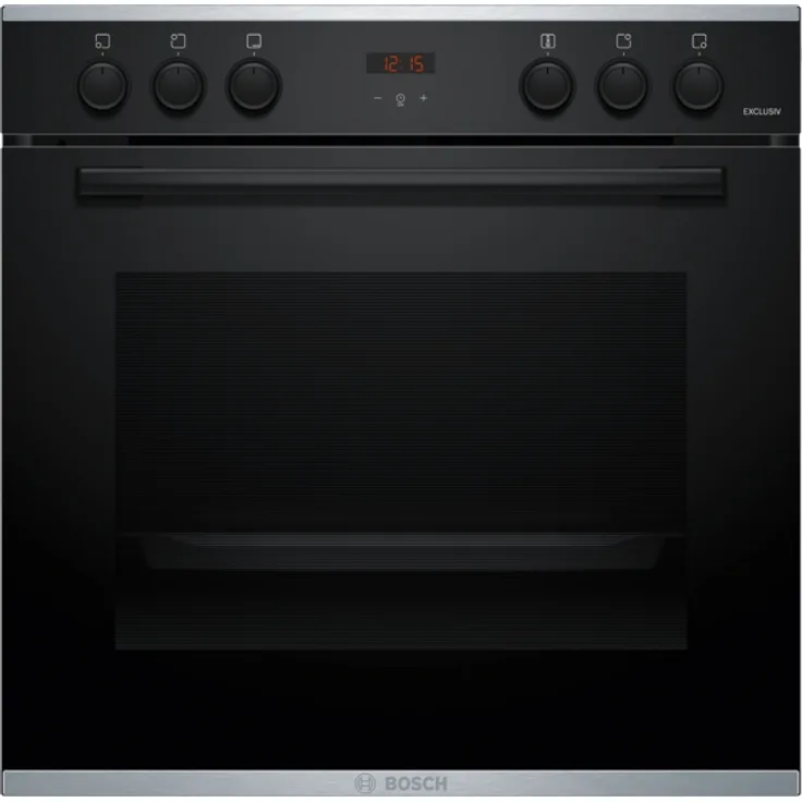 Bosch Exclusiv HDA2140B3 Einbau-Herd mit Dampfunterstützung, 60 x 60 cm, Schwarz