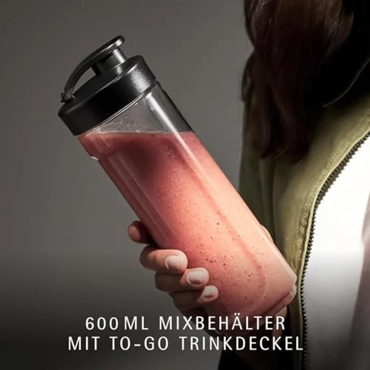 WMF Kult X Mix & Go, Smoothie Maker mit 300 Watt, 4 Edelstahlklingen, matt schwarz – Bild 4