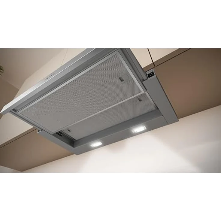 Neff N 30 D46BR12X7, Flachschirmhaube 60 cm, Silbermetallic, mit 2 Leistungsstufen und 2 x 1,5 W LED-Beleuchtung – Bild 3