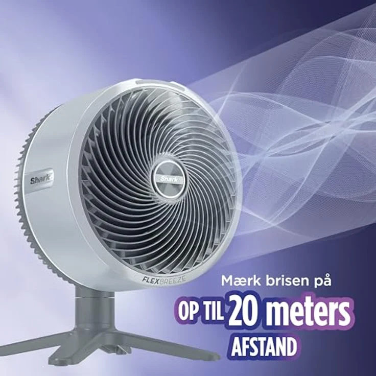 Shark FlexBreeze TableMate Akku-Ventilator, Hochgeschwindigkeits-Kühlung, 24h kabellose Laufzeit, 5 Geschwindigkeiten, 20 m Reichweite, leise & langlebig, oszillierend, Fernbedienung, Winter Fog – Bild 4