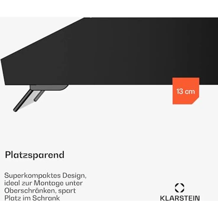 Klarstein Purista Force Unterbaudunstabzugshaube, 60 cm, 400 m³/h Luftleistung, duale Motortechnologie, LED-Touchpanel, Energieeffizienzklasse C, Schwarz – Bild 2