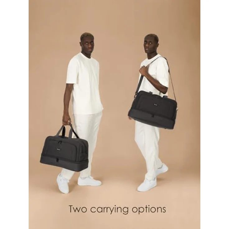 Redolz Essentials 12 Weekender-Reisetasche 50 cm mit Bodenfach aufsteckbar black – Bild 7