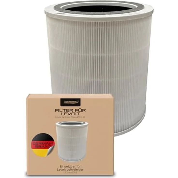 Comedes Ersatzfilter für Levoit Core 400S, Kombifilter mit HEPA und Aktivkohle, passend für Core 400S-RF, 23,5 cm Durchmesser, 25,2 cm Höhe – Bild 1