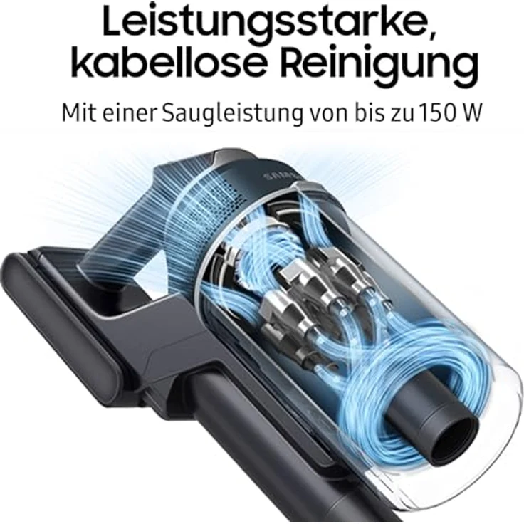 Samsung Jet 85 Wet&Clean Akku-Staubsauger, 210 W, Inkl. Wischaufsatz Spray Spinnig Sweeper und weiterem Zubehör, Blau, VS20C85G7TB/WD – Bild 5