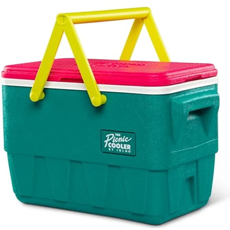 Igloo Retro Picnic Basket 25, Kühlbox mit 23 l Volumen, hochwertige ThermaCool-Schaum-Isolierung und stabiler Konstruktion
