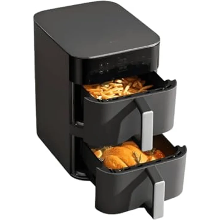 XIAOMI Smart Double Stack Air Fryer 12L, Heißluftfritteuse mit zwei Körbchen und großem HD Farbdisplay – Bild 3