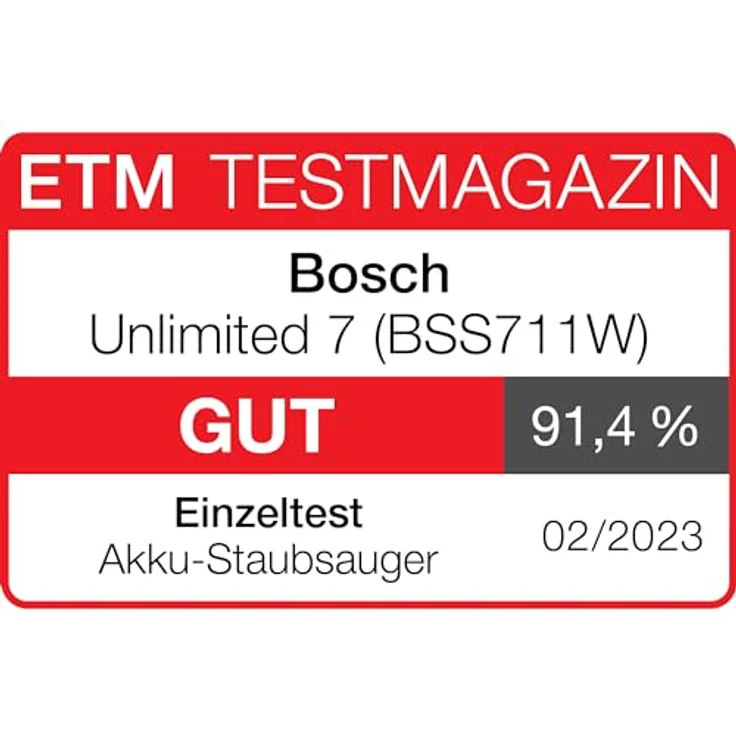 Bosch BSS711W Unlimited Serie 7 Handstaubsauger, 40 min Akkubetrieb, Akkuwechsel-Option, weiß – Bild 2