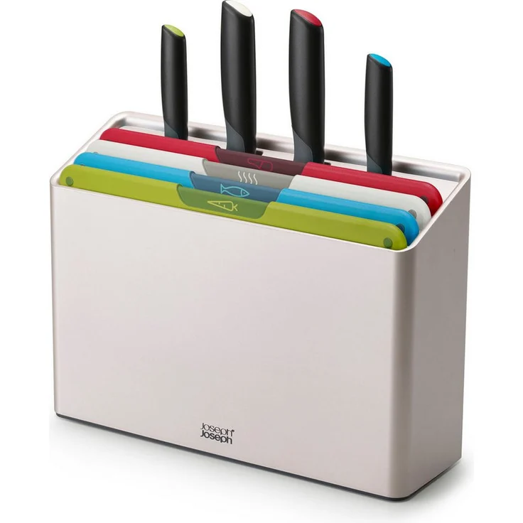 Joseph Joseph Schneidebrett Folio Icon Plus, japanische Edelstahlklingen, doppelseitig, rutschfest