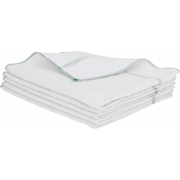 vidaXL Bodentücher 5 STK., Scheuerlappen Weiß mit Grünen Gestreift, Scheuertuch Hervorragende Saugfähigkeit, Putzlappen Wischtücher, 50x60cm – Bild 3