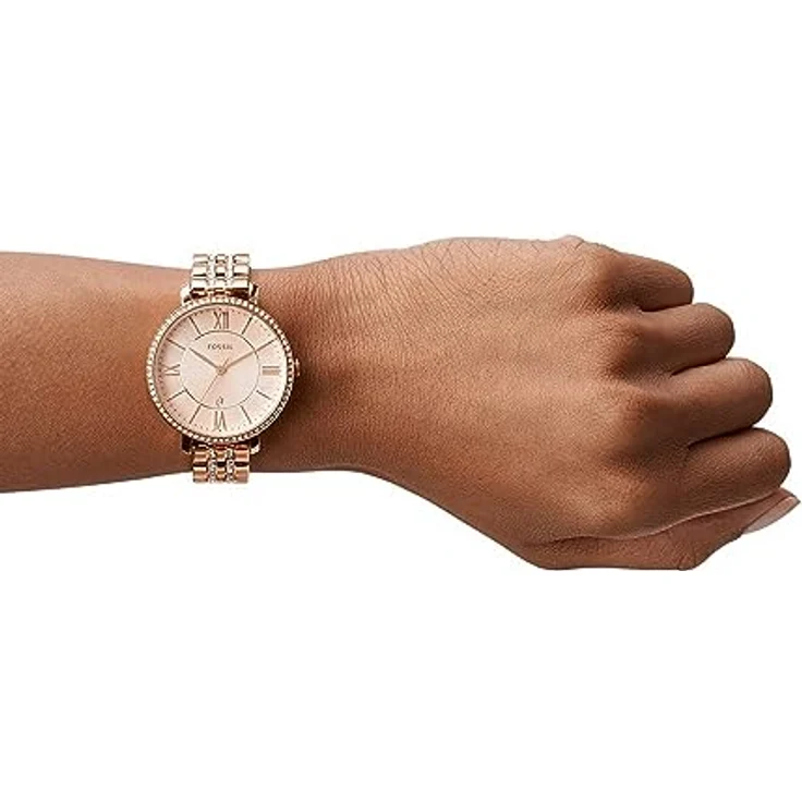Fossil Damenuhr Jacqueline, Quarzwerk, 36mm Rose Gold Edelstahlgehäuse mit Edelstahlarmband, ES3546 – Bild 2