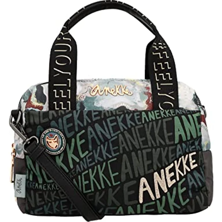 Anekke Canada Umhängetasche, Handtasche mit zwei Reißverschlussfächern und Mehrfarbigem Muster, 27 cm – Bild 2