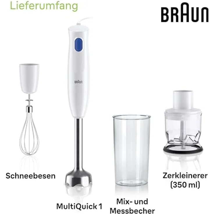 Braun MQ10.202M Stabmixer MultiQuick 1, Stabmixer, Blau, Weiss – Bild 7