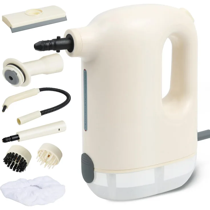 Tekoo Handdampfreiniger, 1200W 3 Bar mit 8-tlg. Zubehörset, Hygienereinigung für Küche & Wohnzimmer
