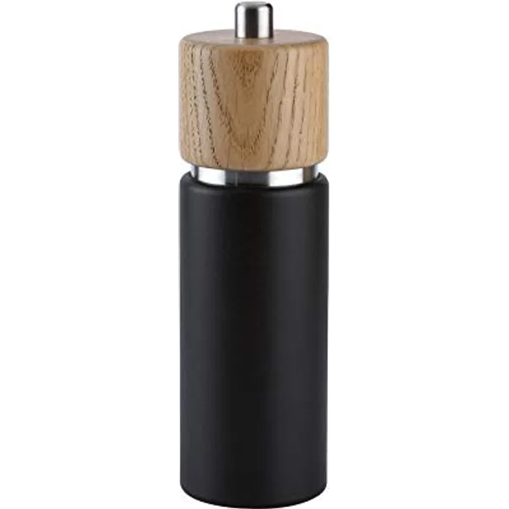 Zassenhaus Salzmühle HANNOVER , Buchenholz , Mahlgrad einstellbar fein bis grob , Zassenhaus Keramikmahlwerk Made in Germany , Manuelle Salzmühle , Bereits vorbefüllt , Kopf aus Eichenholz