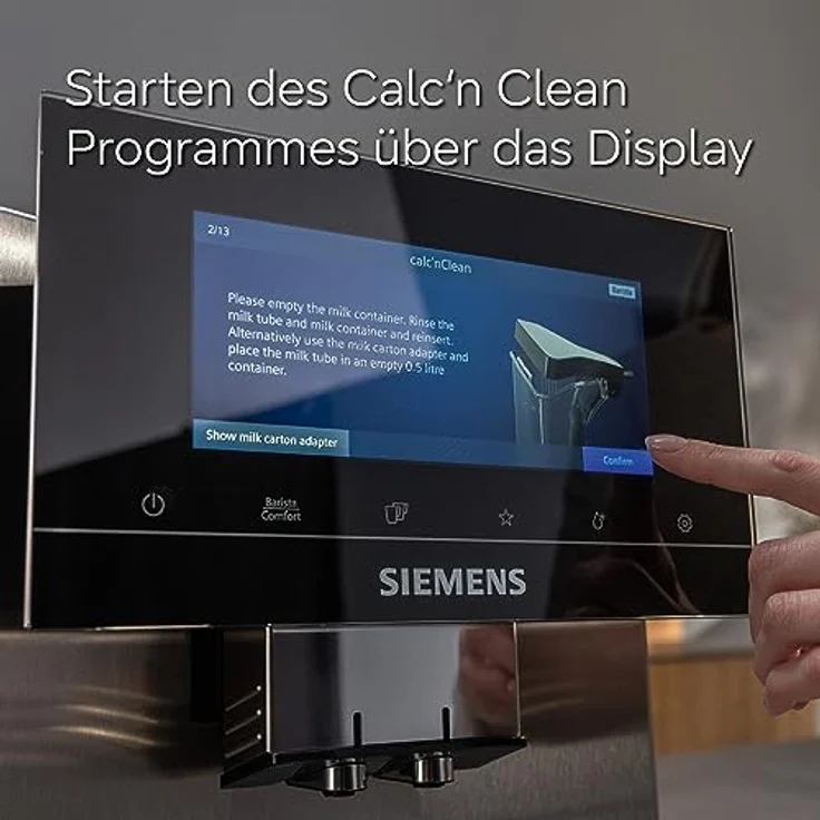 Siemens Multipack TZ80003A, Inhalt: 1 x 10 Reinigungstabletten (je 2,2 g) und 2 x 3 Entkalkungstabletten (je 36 g), für Kaffeevollautomaten der EQ Serie, weiß – Bild 4